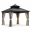 Aluminium Gartenpavillon rechteckig Schwarz 300x400 cm