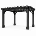 Holzpergola rechteckig massiv anthrazit 300x400cm