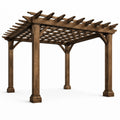 Rechteckige Pergola aus Kiefernholz 300x300x250 cm Braun