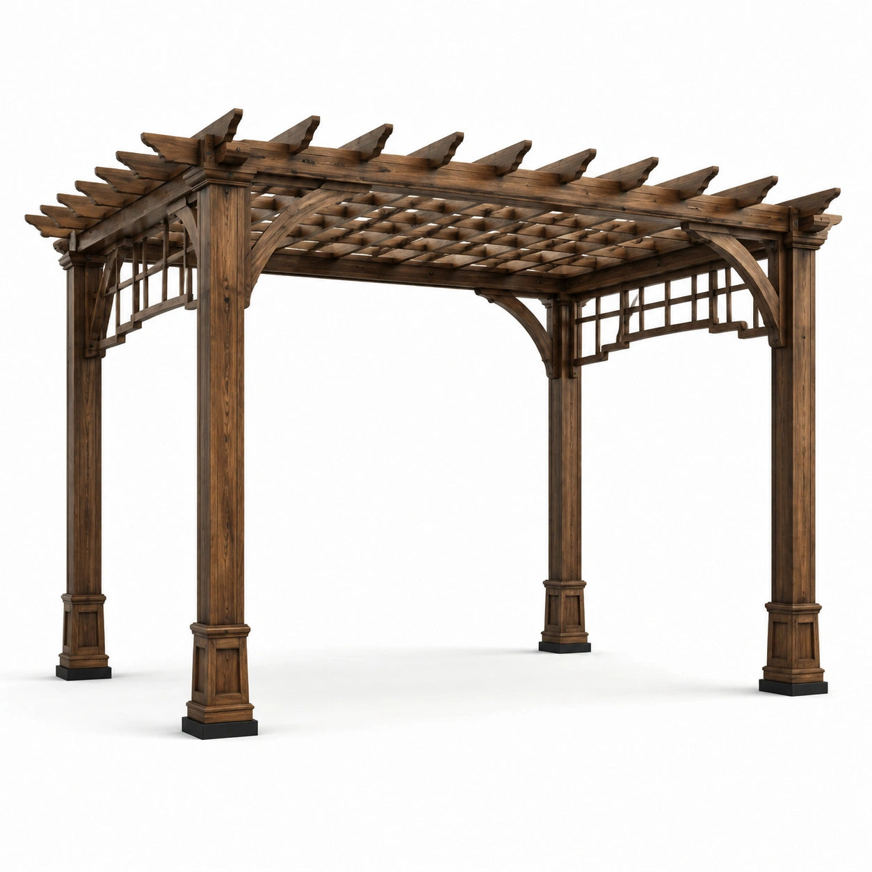 Holzpergola Lärchenholz Braun 300x300x240cm