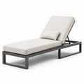 Garten-Liege aus Aluminium mit verstellbarer Rückenlehne Beige