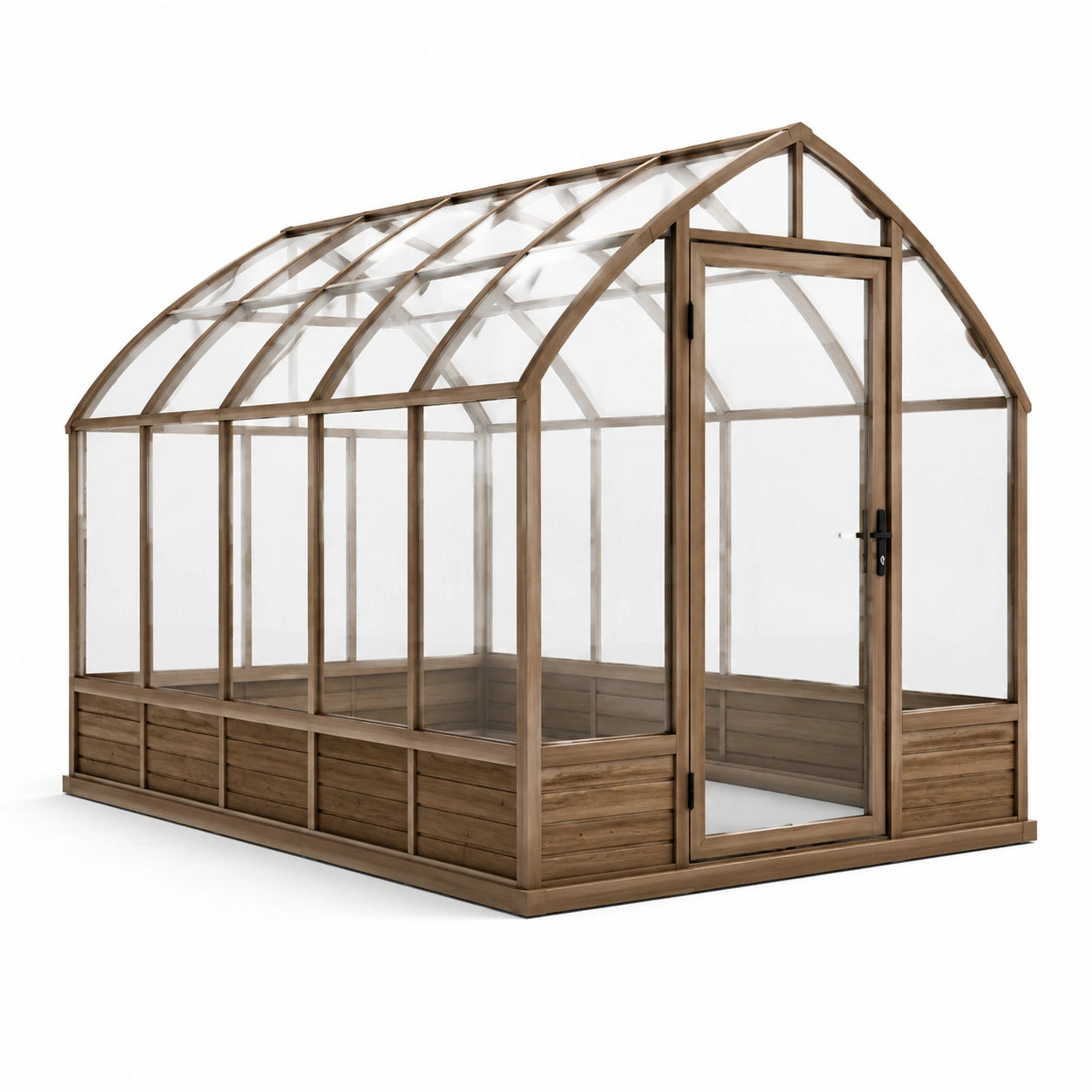 Holz Gewächshaus mit Polycarbonat Abdeckung