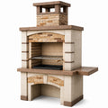Grillkamin aus Kalkstein Beige/Braun 180 cm